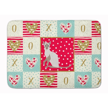 Carolines Treasures 19 x 27 in. Siamese Modern Cat Love Machine Washable Memory Foam Mat CK5786RUG